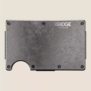 NWT Ridge Slim RFID Blocking Wallet in Stonewashed Titanium